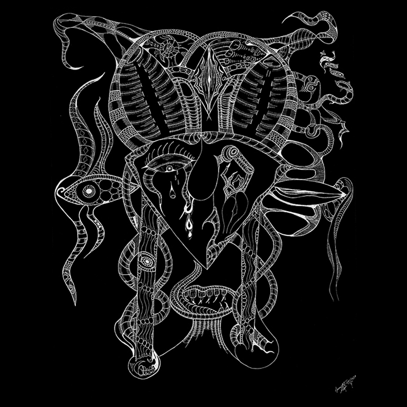Nun Black drawing.